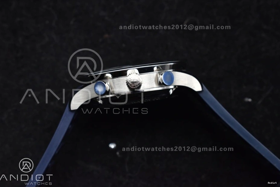 Z+F Strap A69355 Portuguese IW3716 Rubber Blue 1:1 White Blue on Best Chrono Dial Edition 1104